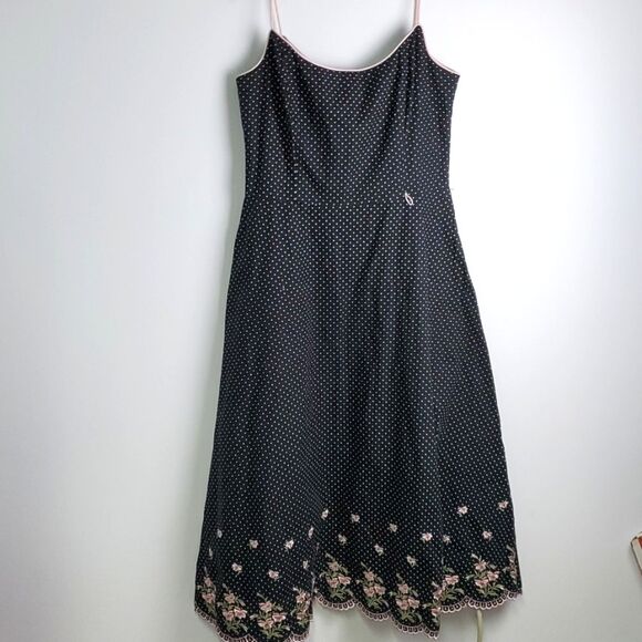 Vintage Polka Dot Midi Dress - Size 10 - Picture 1 of 6